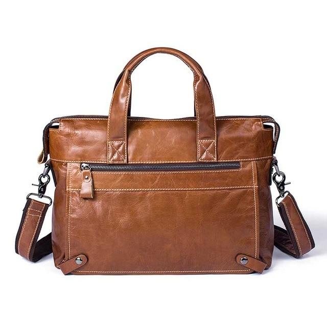 Genuine Leather Laptop Messenger Bag The Store Bags red brown 