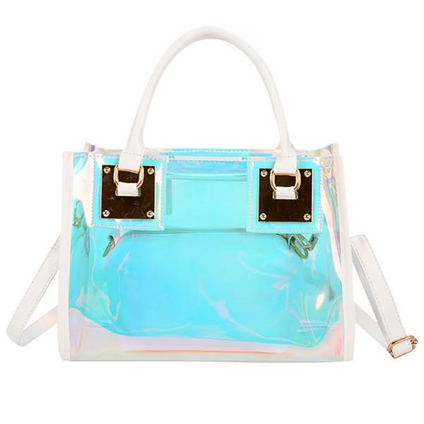 Transparent Holographic Crossbody Bag The Store Bags White 