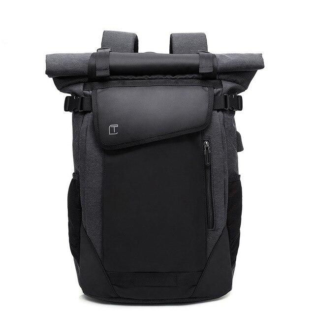 15 Inch Roll Top USB Charging Backpack The Store Bags 