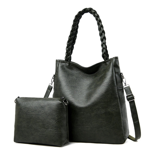 Leather Handbag And Purse Set The Store Bags Green 