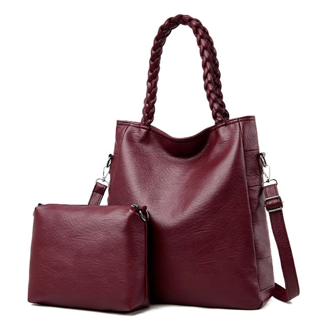 Leather Handbag And Purse Set The Store Bags Red 