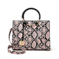 Leather snake print tote bag The Store Bags Pink 
