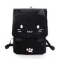 Cat Ear Canvas Backpack The Store Bags Black With Pink 