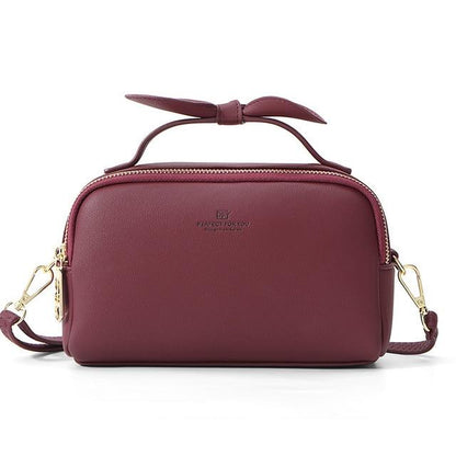 Small Leather Shoulder Bag Women's The Store Bags Wine Red 