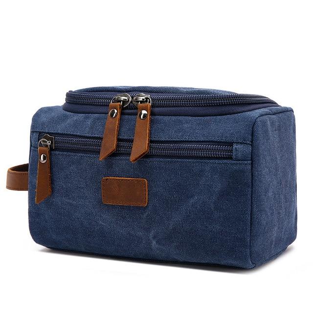 Men's Canvas Travel Toiletry Bag The Store Bags Blue 