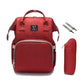 Waterproof Diaper Bag With USB Charger The Store Bags Wine red 