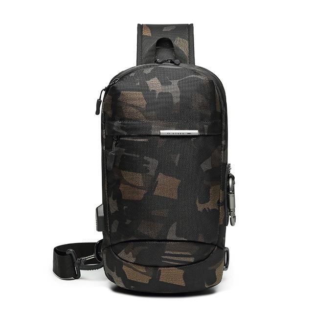 Crossbody Sling Bag With USB Charging Daypack The Store Bags Camouflage 