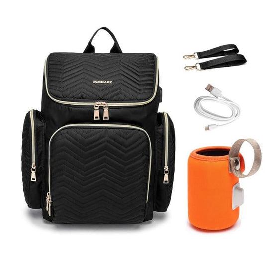 Diaper bag with usb bottle warmer The Store Bags Black with holder 