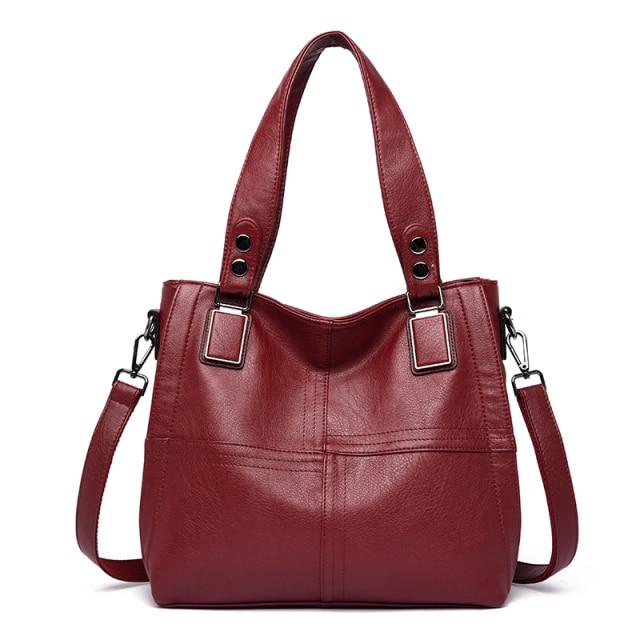 Dark Red Leather Tote Bag The Store Bags 