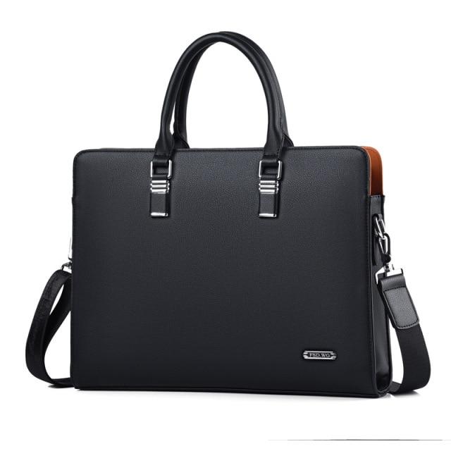 Top Zip Leather Briefcase The Store Bags Black 