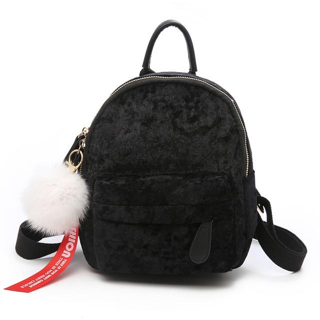 WILEY Velvet Mini Backpack The Store Bags Black 