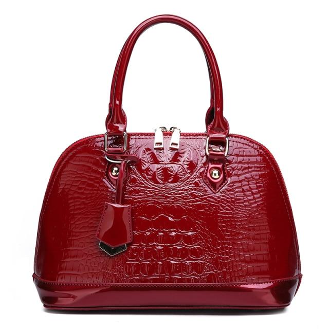 Faux Crocodile Skin Bag The Store Bags Wine Red 
