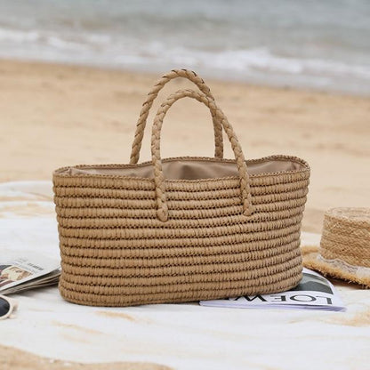 Straw Basket Bag With Drawstring The Store Bags 