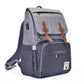 USB Charging Diaper Backpack The Store Bags Gray Black 