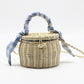 Mini Wooden Tote Bag - Light Blue - The Store Bags